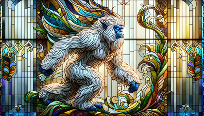 Stained glass Yeti