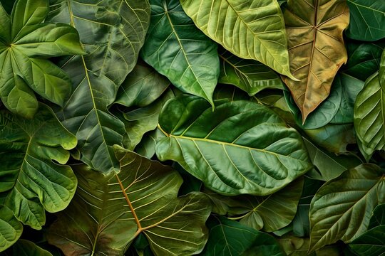 a group of green leaves