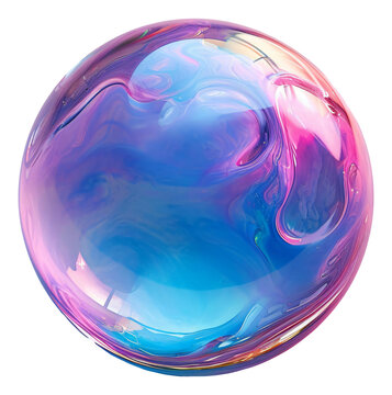 A blue bubble ball.