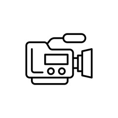 Video recorder outline icons, minimalist vector illustration ,simple transparent graphic element .Isolated on white background