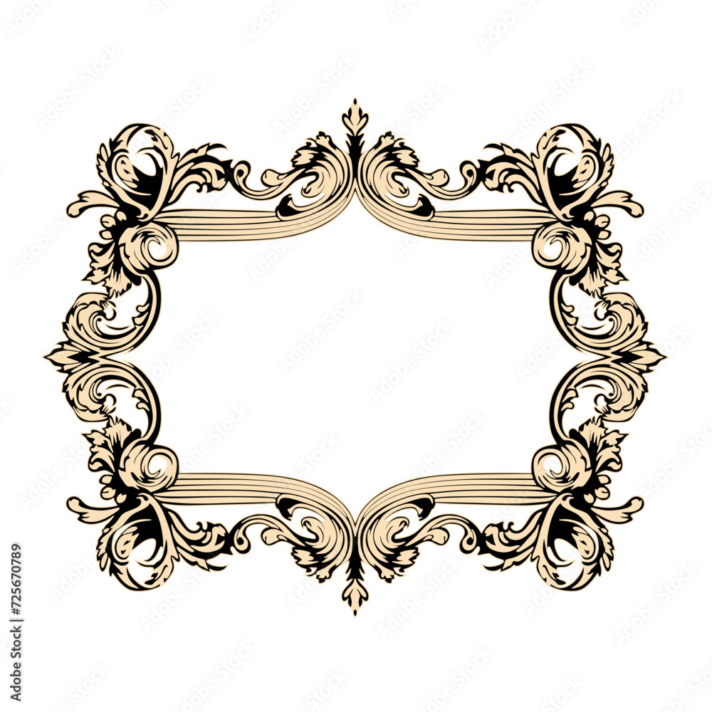 Poster frame with ornament