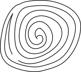 Abstract figure drawing doodle design.