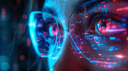 Cutting-Edge Biomedical Exploration: Scientist with Test Tubes and DNA Sequencing