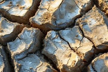 a close up of a cracked ground