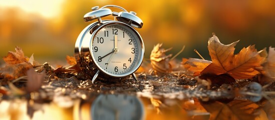 the alarm clock sounds in autumn