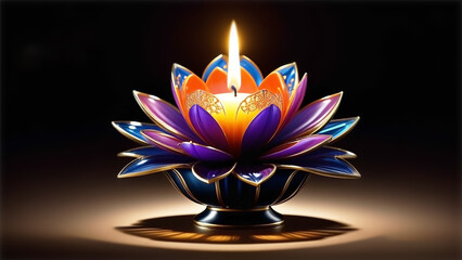 Floral Radiance: Flower-Shaped Candle Stand for Light Festivals