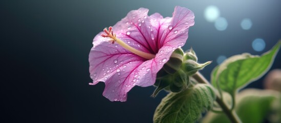 Mirabilis jalapa flower bokeh abstract background