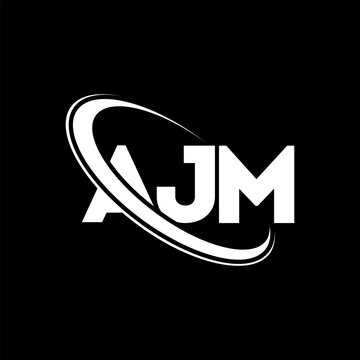 AJM logo. AJM letter. AJM letter logo design. Initials AJM logo linked with circle and uppercase monogram logo. AJM typography for technology, business and real estate brand.