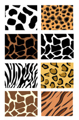 llustration of animal skin textures, background patterns