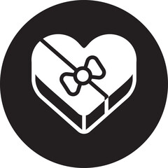 heart box glyph icon