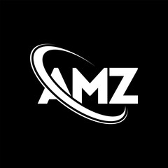 AMZ logo. AMZ letter. AMZ letter logo design. Initials AMZ logo linked with circle and uppercase monogram logo. AMZ typography for technology, business and real estate brand.