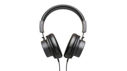 photograph of headphones isolated on transparent and white background.PNG image