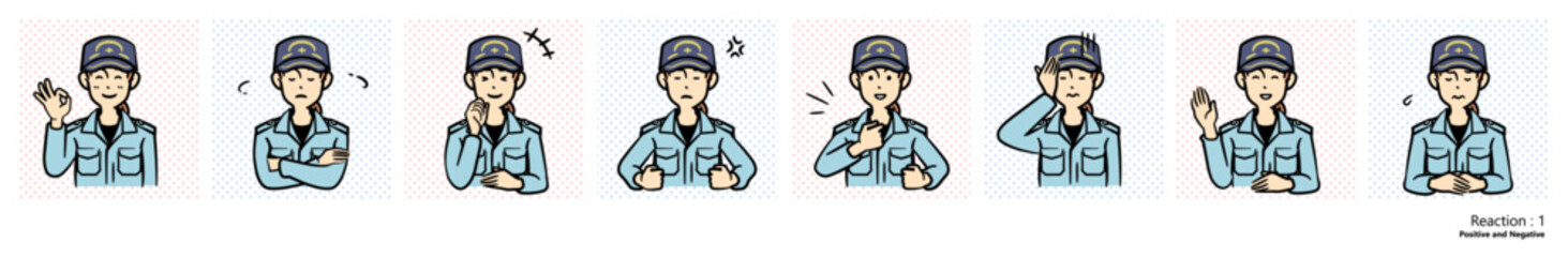 人物イラスト｜救命士（リアクション１）