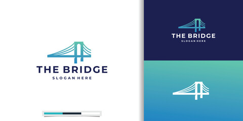 Symbol of bridge simple modern logo vector design inspiration.