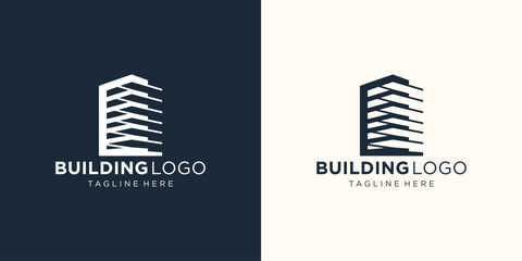 abstract symbol of building logo design inspiration for business of company.
