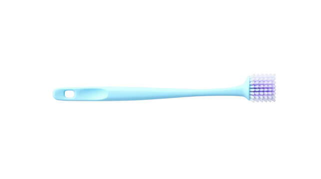 blue toothbrush isolated on transparent and white background.PNG image