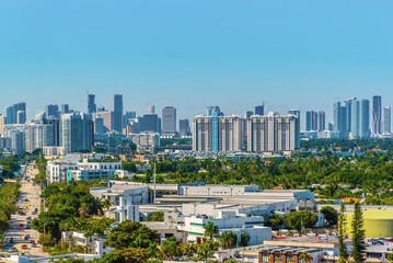Downtown Miami views from Miami Beach