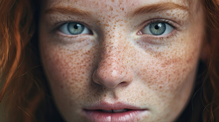 freckles on woman