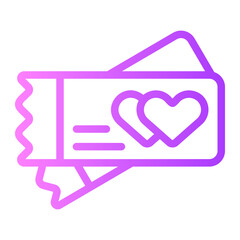 ticket gradient icon