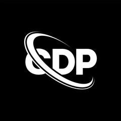 CDP logo. CDP letter. CDP letter logo design. Initials CDP logo linked with circle and uppercase monogram logo. CDP typography for technology, business and real estate brand.