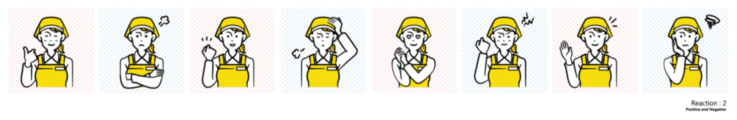 人物イラスト｜店員（リアクション2）