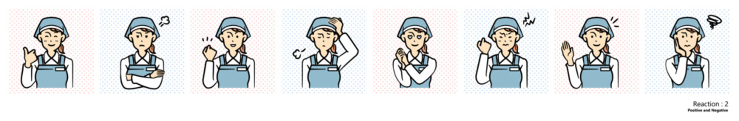 人物イラスト｜店員（リアクション2）