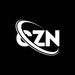 CZN logo. CZN letter. CZN letter logo design. Initials CZN logo linked with circle and uppercase monogram logo. CZN typography for technology, business and real estate brand.