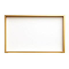 thin square frame of gold no white transparent background