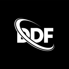 DDF logo. DDF letter. DDF letter logo design. Initials DDF logo linked with circle and uppercase monogram logo. DDF typography for technology, business and real estate brand.