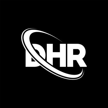DHR logo. DHR letter. DHR letter logo design. Initials DHR logo linked with circle and uppercase monogram logo. DHR typography for technology, business and real estate brand.