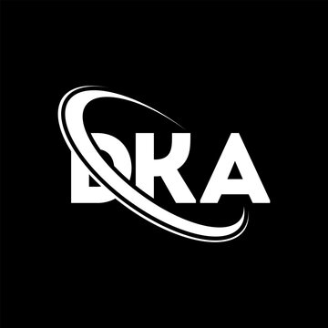 DKA logo. DKA letter. DKA letter logo design. Initials DKA logo linked with circle and uppercase monogram logo. DKA typography for technology, business and real estate brand.