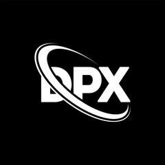 DPX logo. DPX letter. DPX letter logo design. Initials DPX logo linked with circle and uppercase monogram logo. DPX typography for technology, business and real estate brand.