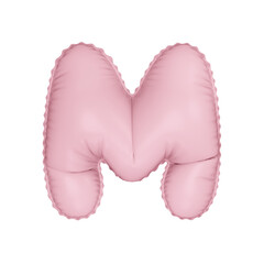 3D marshmallow pink color helium balloon letter M