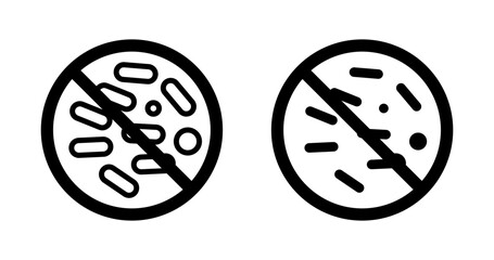 Yeast free icon set. Non yeast without bactaira product vector symbol in a black filled and outlined style. - obrazy, fototapety, plakaty