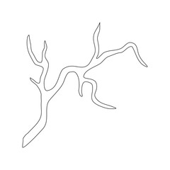 Branch Line Art Illustration 