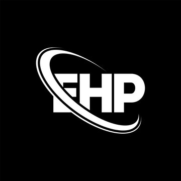 EHP logo. EHP letter. EHP letter logo design. Initials EHP logo linked with circle and uppercase monogram logo. EHP typography for technology, business and real estate brand.
