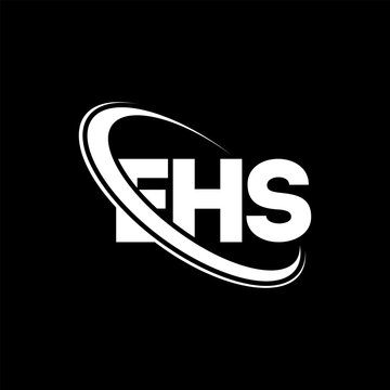 EHS logo. EHS letter. EHS letter logo design. Initials EHS logo linked with circle and uppercase monogram logo. EHS typography for technology, business and real estate brand.