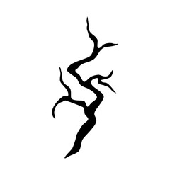 Fototapeta premium Tree Branch Silhouette Illustration 
