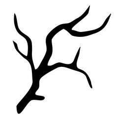 Naklejka premium Tree Branch Silhouette Illustration 