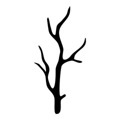 Tree Branch Silhouette Illustration 