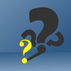 Attractive logo, background, illustration, question mark icon