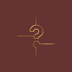 Attractive logo, background, illustration, question mark icon