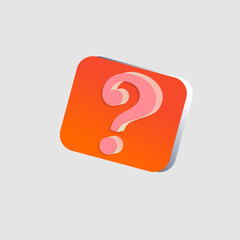 Attractive logo, background, illustration, question mark icon