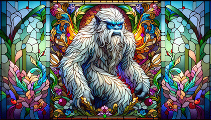 Stained glass Yeti