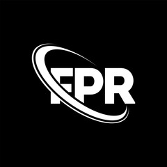 FPR logo. FPR letter. FPR letter logo design. Initials FPR logo linked with circle and uppercase monogram logo. FPR typography for technology, business and real estate brand.