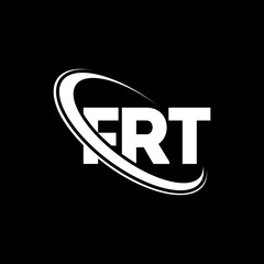 FRT logo. FRT letter. FRT letter logo design. Initials FRT logo linked with circle and uppercase monogram logo. FRT typography for technology, business and real estate brand.