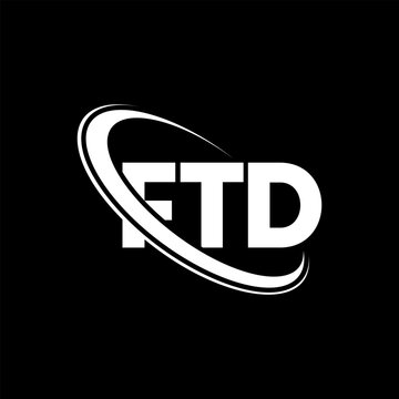 FTD logo. FTD letter. FTD letter logo design. Initials FTD logo linked with circle and uppercase monogram logo. FTD typography for technology, business and real estate brand.