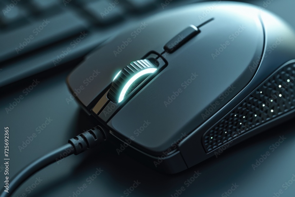 Aufkleber Computer mouse on a desk. Suitable for technology and office-related projects