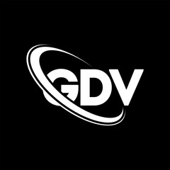 GDV logo. GDV letter. GDV letter logo design. Initials GDV logo linked with circle and uppercase monogram logo. GDV typography for technology, business and real estate brand.