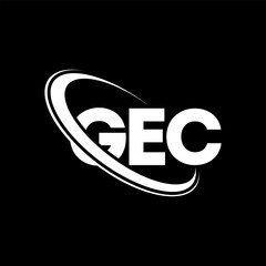 GEC logo. GEC letter. GEC letter logo design. Initials GEC logo linked with circle and uppercase monogram logo. GEC typography for technology, business and real estate brand.